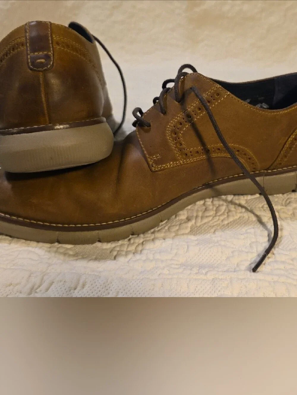 Johnston & Murphy Brown Leather Derby Shoes